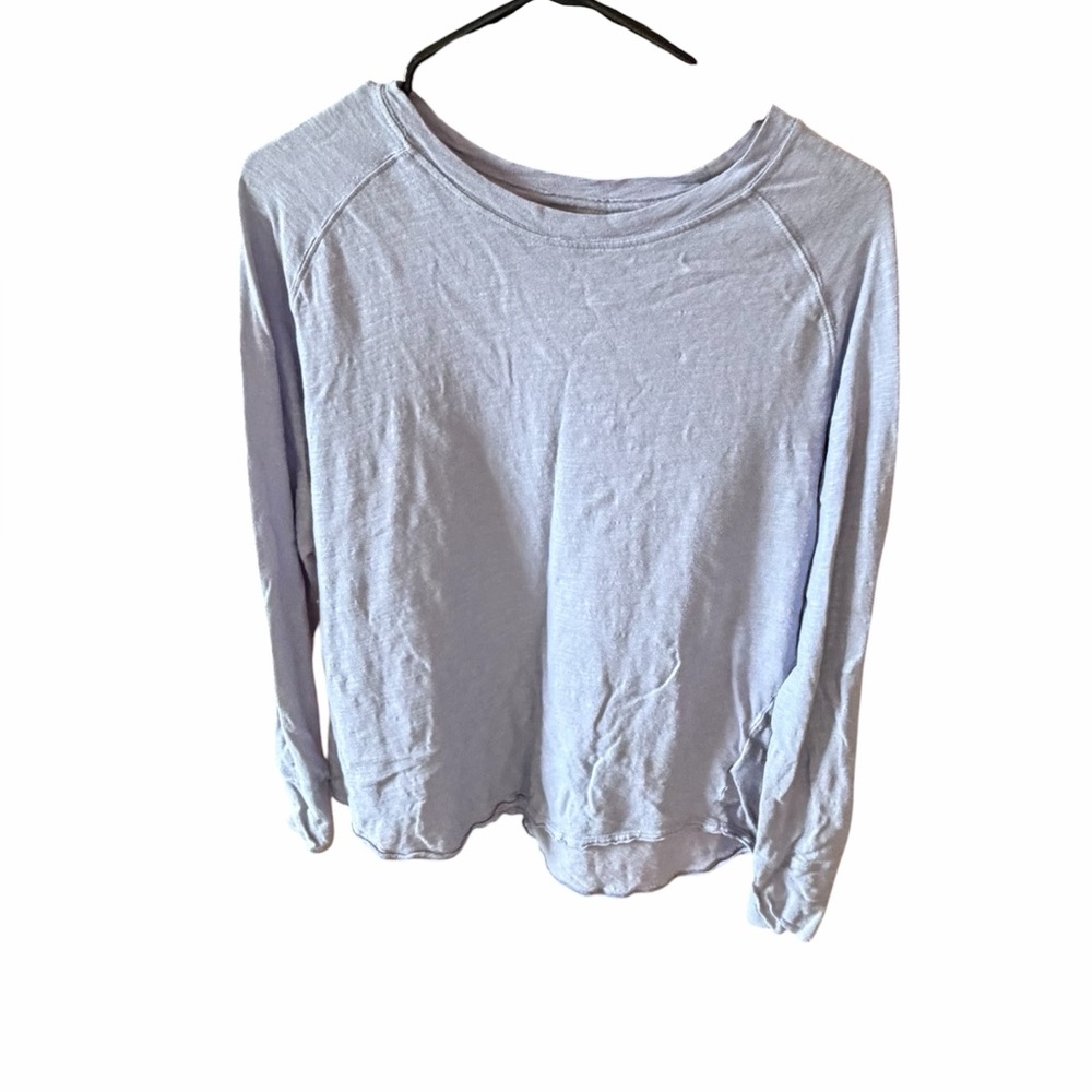Z Supply Light purple Oversized Long Sleeve Tee